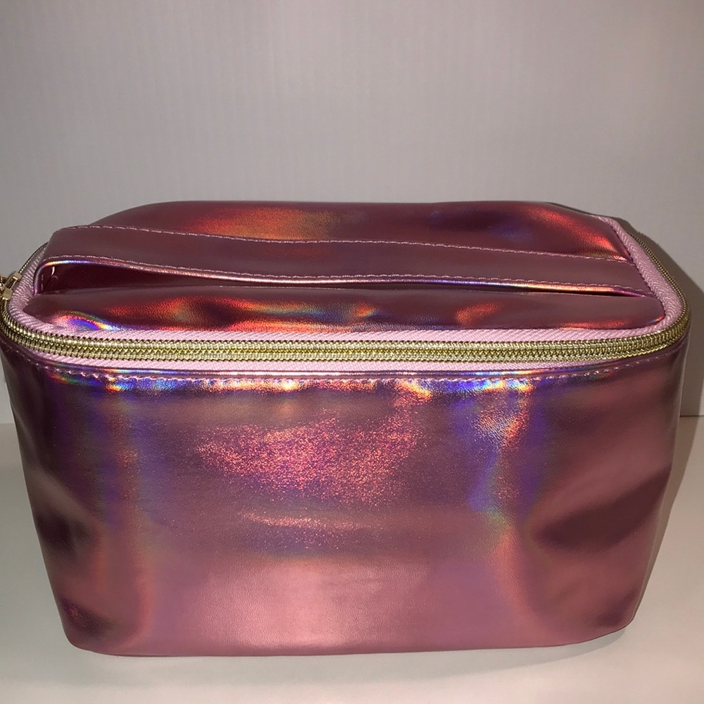 Ipsy Holographic Pink Cosmetic Bag NEW